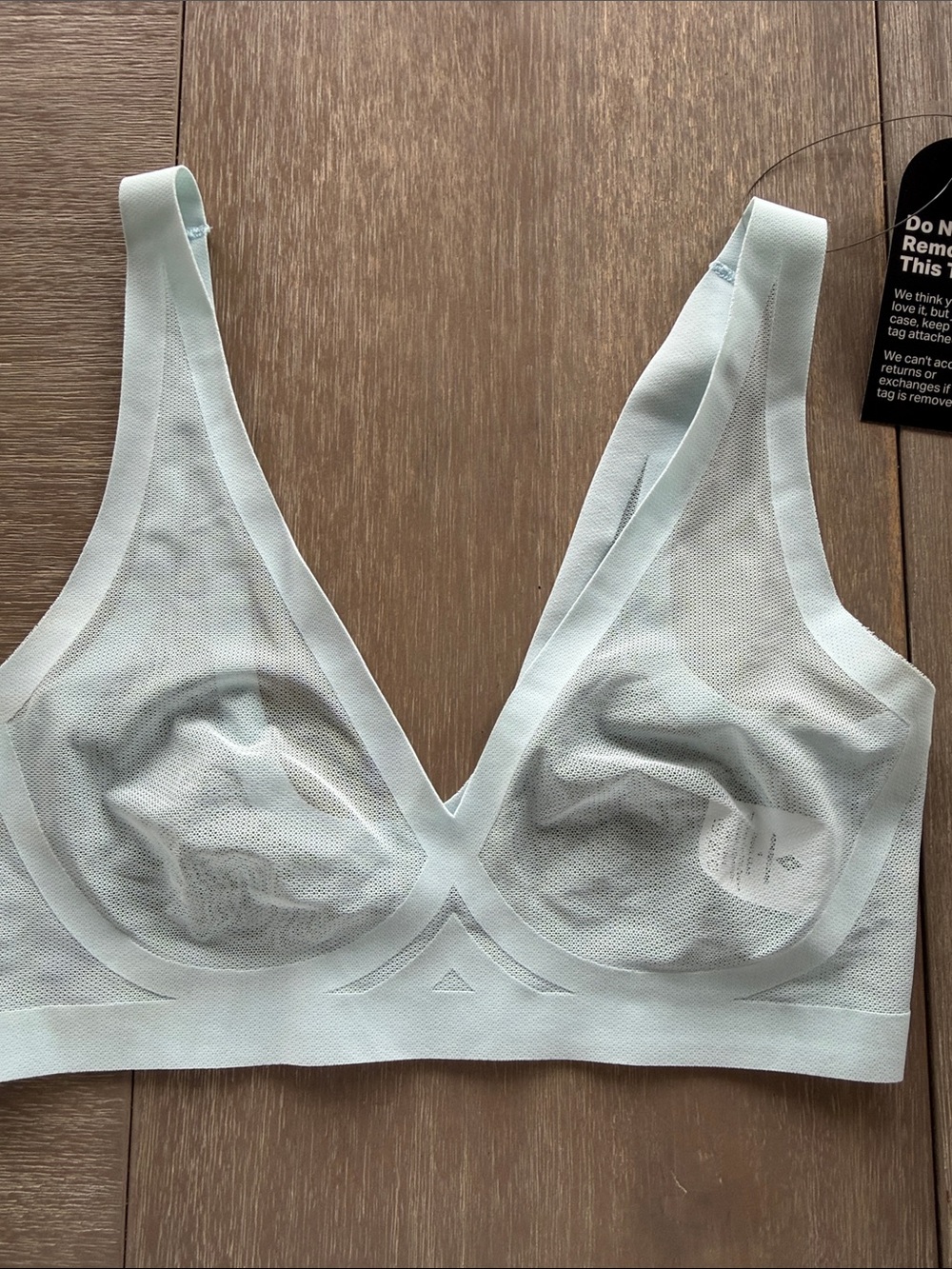 Eby Relief Bra Light Blue Mesh Bralette - Picture 4 of 5